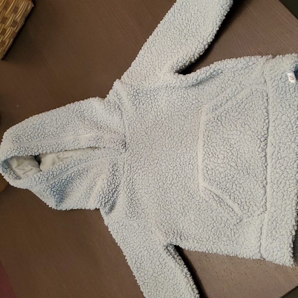 Baby GAP 2T Sherpa Hoodie. Light blue